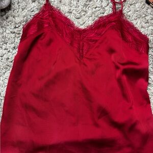 Express dark red Lace Satin Camisole